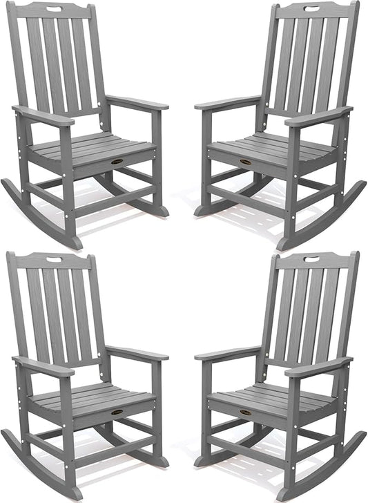THOEOE Oversized Rocking Chair Set of 4, Outdoor Rocking Chair by THOEOE