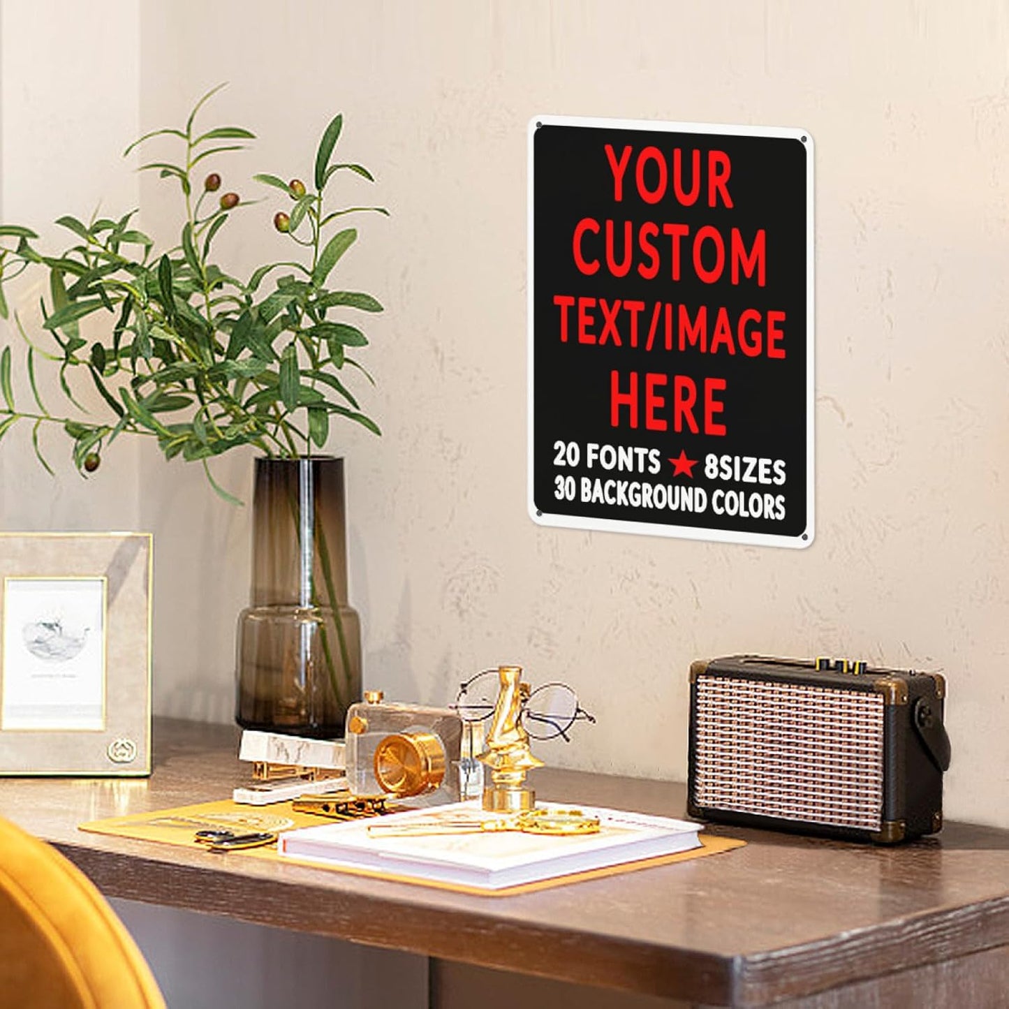 Custom Sign Personalized Custom Metal Sign, Customize For Office, Business, Workplace, Office, Home, Delivery Signs 12x16