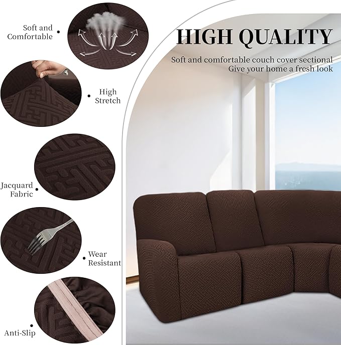 100% Waterproof Sectional Recliner Couch Covers - Image 5