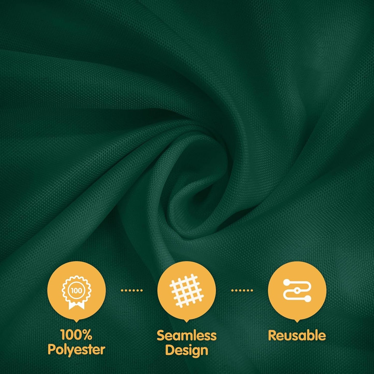 BRILLMAX 10 Pack Hunter Green Round Tablecloths 90 Inch - Circle Bulk Linen Polyester Fabric Washable Table Cloth Cover for Wedding Reception Banquet Birthday Party Buffet Restaurant