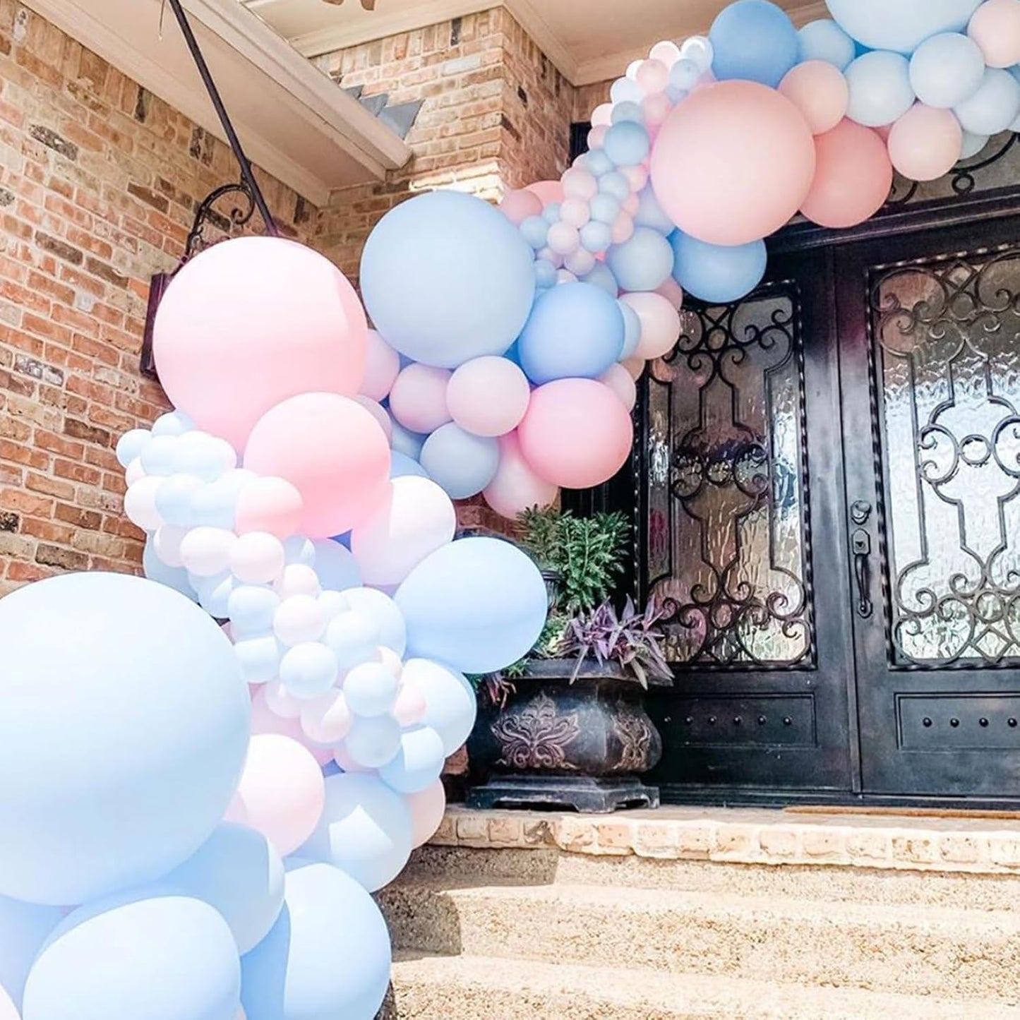 Paready Macaron Pink and Blue Balloons, 60 Pcs 12 Inch Baby Shower Party Balloons, Metallic Blue Pink Balloons for Gender Reveal Birthday Baby Shower Wedding Bridal Shower Party Graduation Decoration