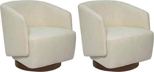 MINCETA Accent Chair, Modern 360 Swivel Barrel Chairs by MINCETA