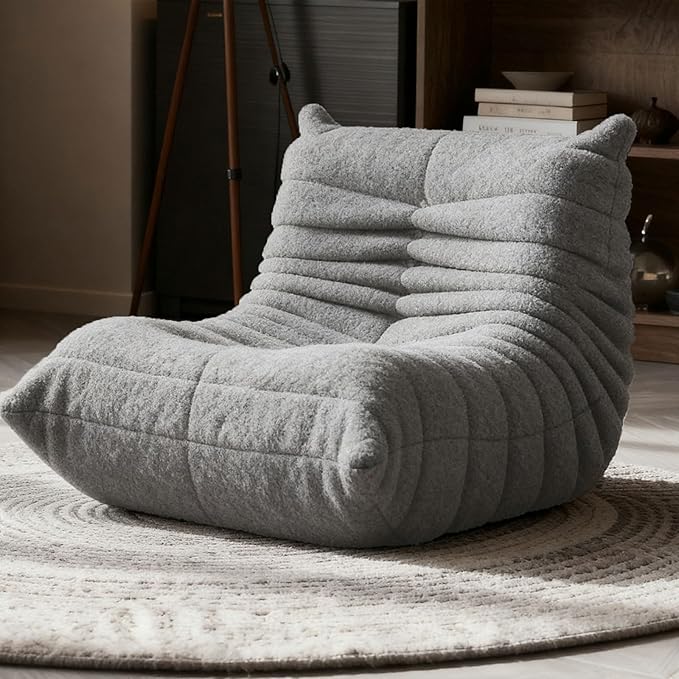 Giant Bean Bag Chair for Adults, Comfy Chair for Bedroom, Memory Foam Chair - Image 9