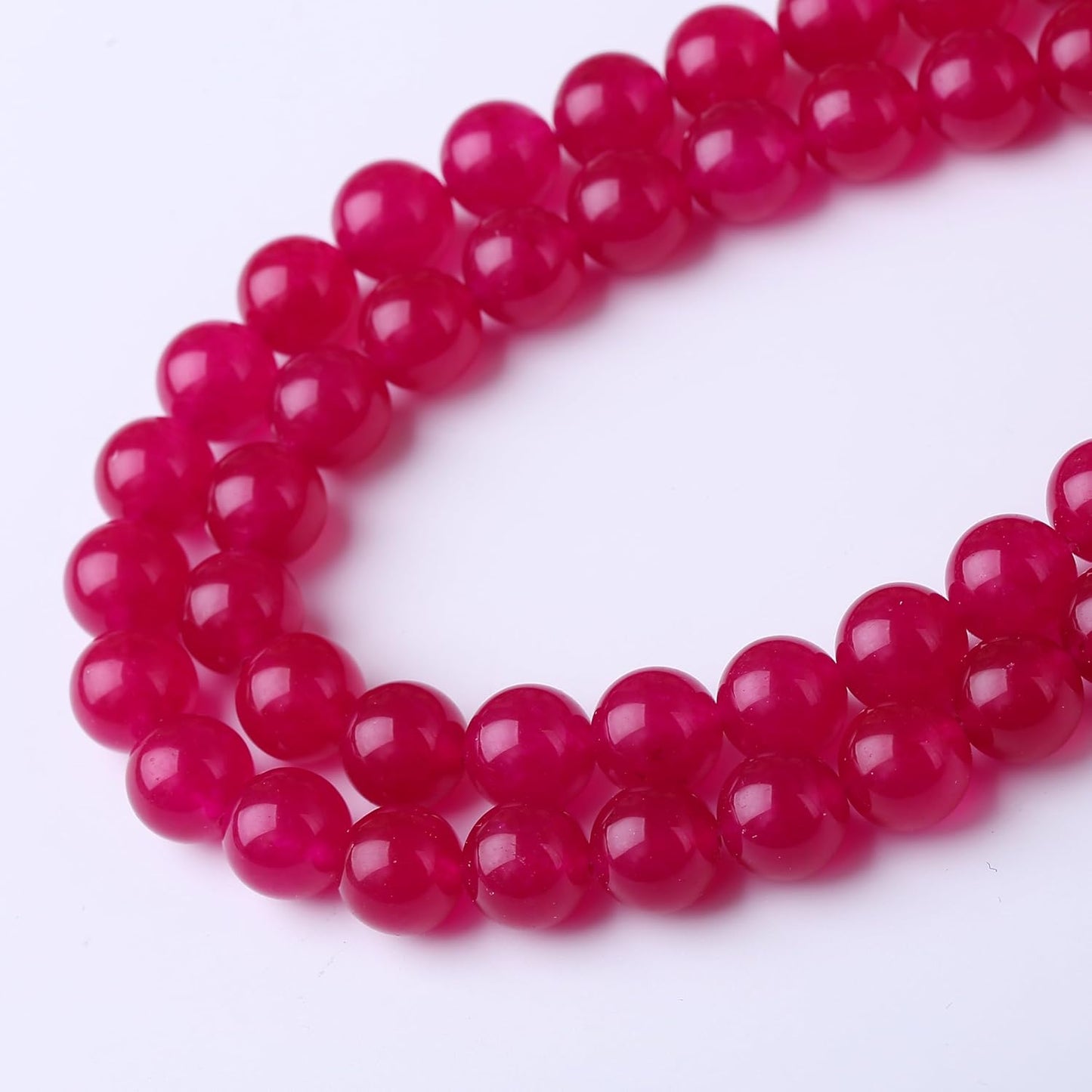 Rose Carnelian Stone Beads Gemstone Round Crystal Energy Jade Beads Stone Beads for Jewelry Making DIY Bracelet Necklace Jewelry Making 1 Strand 15.5inch 35PCS 10MM