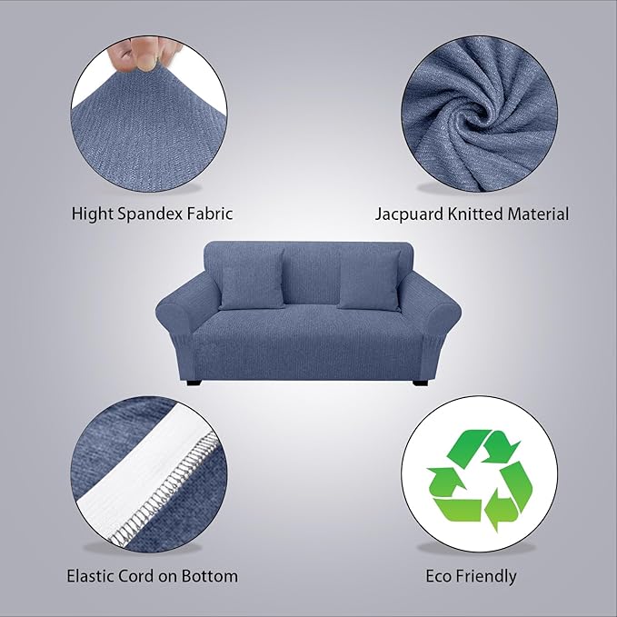 Loveseat Slipcover with 2 Pillow Cover - Image 2