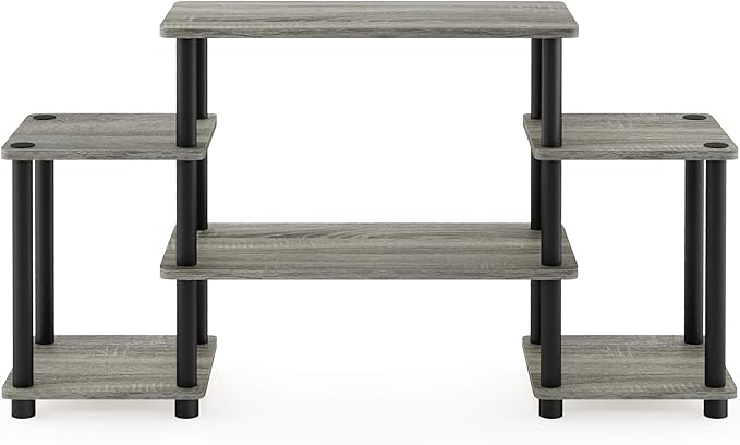 Furinno Turn-N-Tube No Tools Entertainment Center, Round Square Corner - Image 7