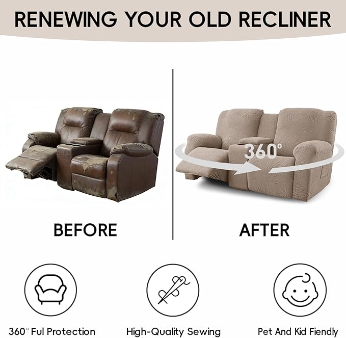 6-Piece Recliner Loveseat Covers - Image 6