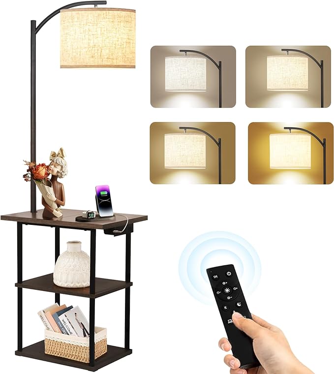PESRAE Floor Lamp with Remote, Adjustable 3000K-6000K Colors & Brightness Bulb by PESRAE