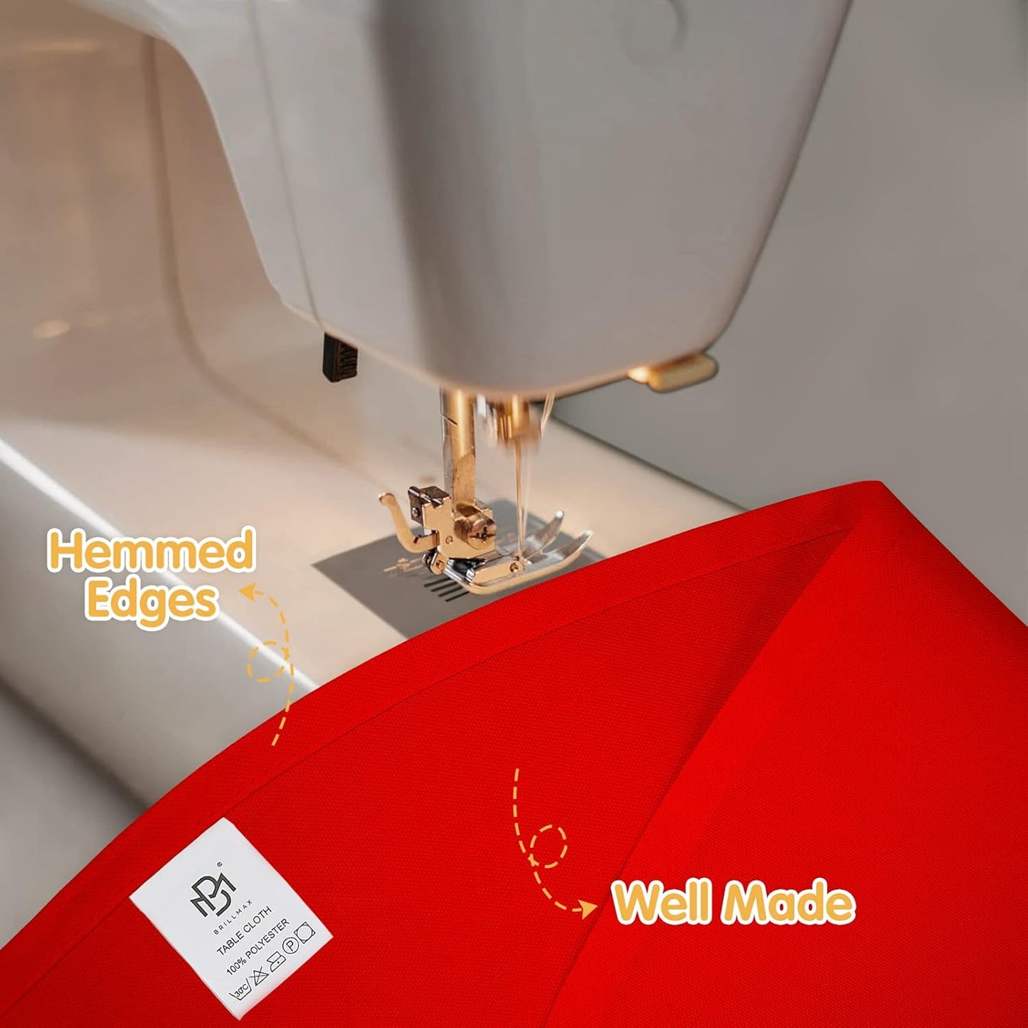 BRILLMAX 8 Pack Red Round Tablecloths 90 Inch - Circle Bulk Linen Polyester Fabric Washable Table Cloth Cover for Wedding Reception Banquet Birthday Party Buffet Restaurant