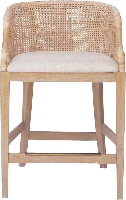 Martha Stewart Farmhouse Counter Height Bar Stools, Handcrafted Rattan Counter by MarthaStewart