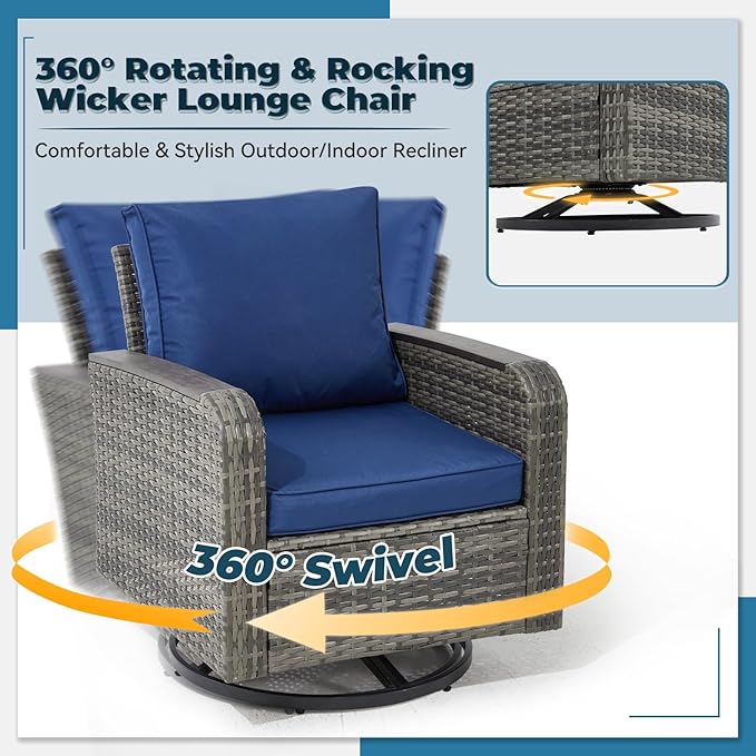 5 Pieces Outdoor Furniture Set - Image 3
