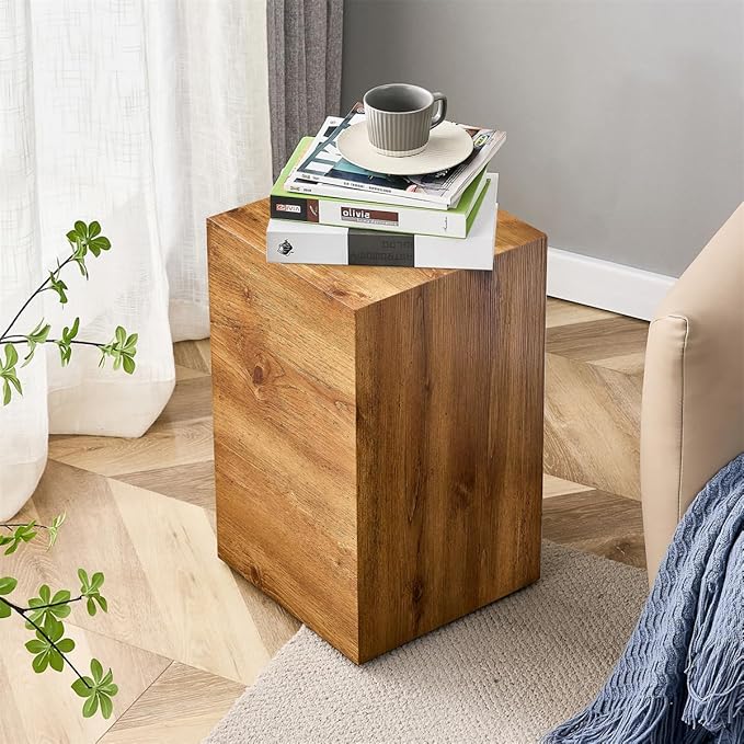 End Table, Side Table Living Room Table, Modern Sofa Couch Table, Faux Marble - Image 7