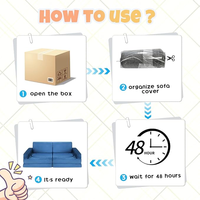 10 Pcs Modular Kids Play Sofa – Versatile Convertible Foam Cushion That Doubles - Image 8
