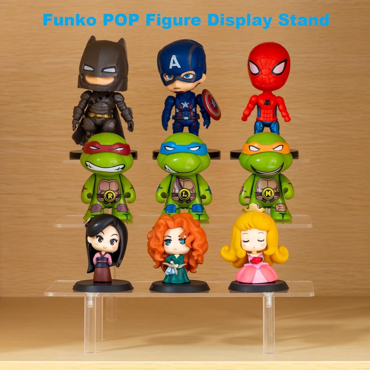 Acrylic Display Risers, Acrylic Perfume Stand Organizer, Clear Shelf Risers for Display Stands for Food, Tabletop Use, Amiibo Funko POP Figure, 3 Tier Clear Cupcake Stand Risers