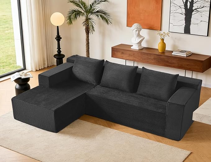 ANONER 103" L Shaped Modular Couch, Modular Sectional Sofa by ANONER