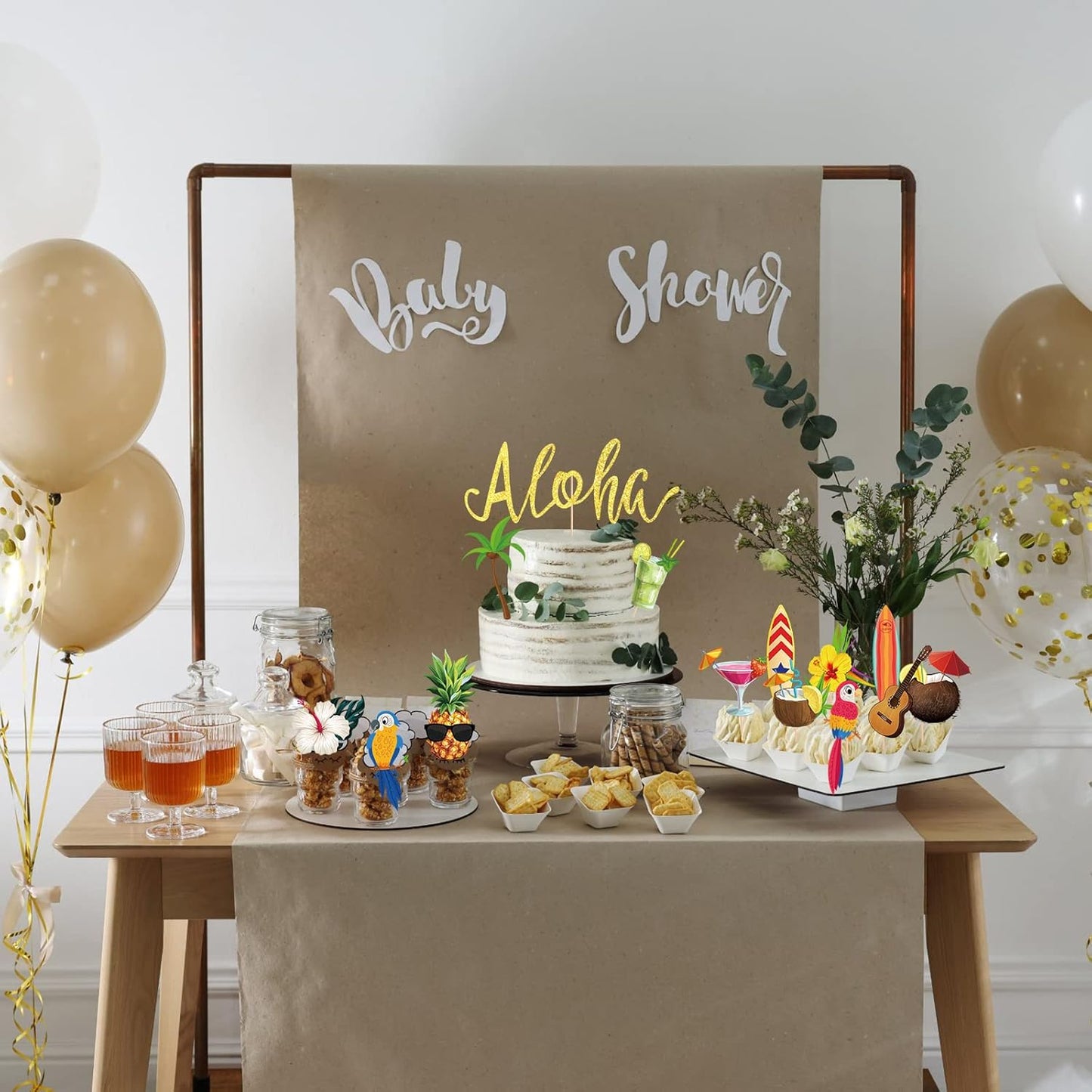 54 Pcs Cupcake Toppers and Cake Decorations for Celebrating Birthday, Anniversary, or Party Supplies