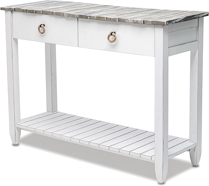 Sea Wind Florida Picket Fence Wood Console Table by LineageCollections