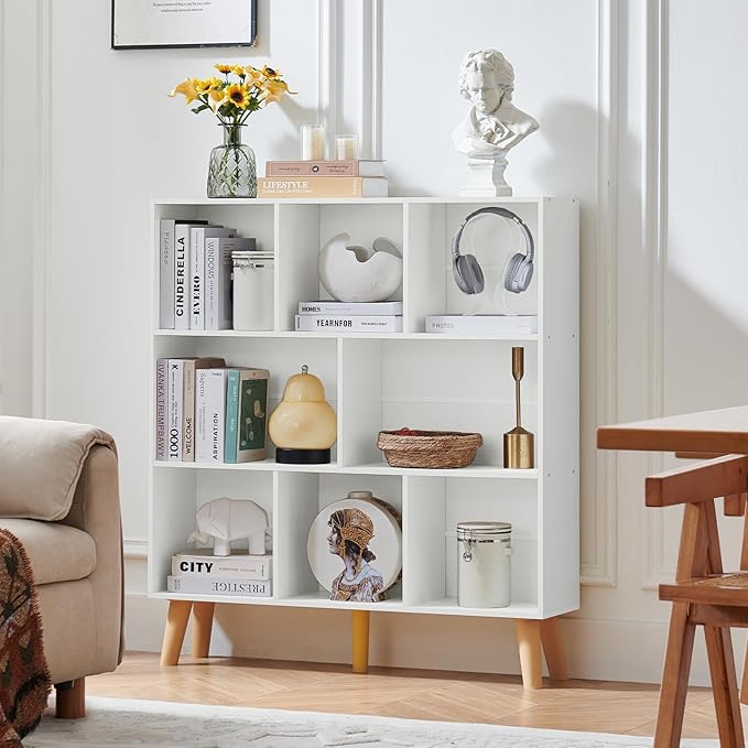 LEYAOYAO 8 Cube Bookshelf, 3 Tier Bookcase - Image 8