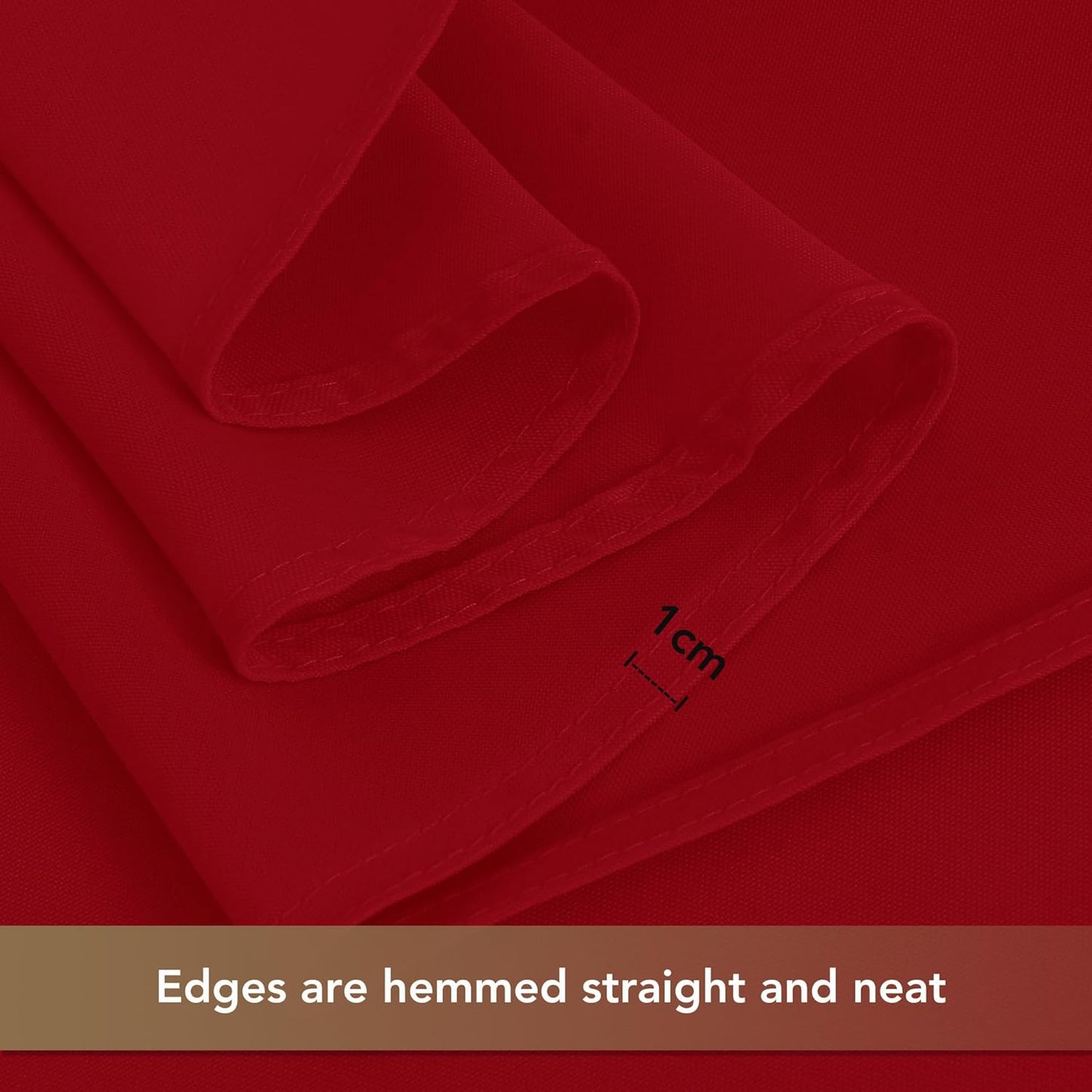 sancua Small Square Tablecloths 36x36 Inch - Christmas Red Table Cloth for Square or Round Tables, Washable Polyester Fabric Table Cover for Nightstand End Bedside Tables