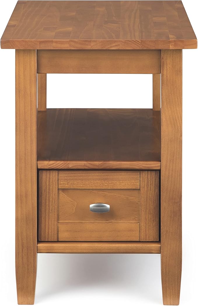 SIMPLIHOME Warm Shaker Solid Wood 14 inch Wide Transitional-Style Narrow Side - Image 2