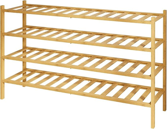Kitsure Bamboo Wooden Shoe Rack by Kitsure