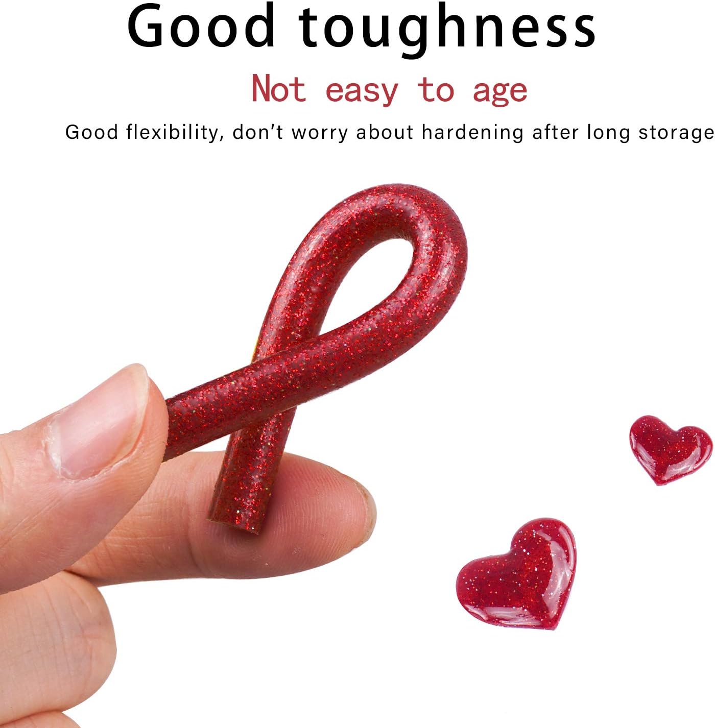 Gwybkq Mini Glitter Hot Glue Sticks 14 Colored for DIY Art Craft,4 inches 80 pcs