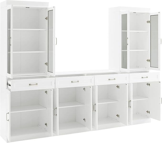 Crosley Furniture Stanton 3-Piece Sideboard Buffet Cabinet and Glass Door - Image 5