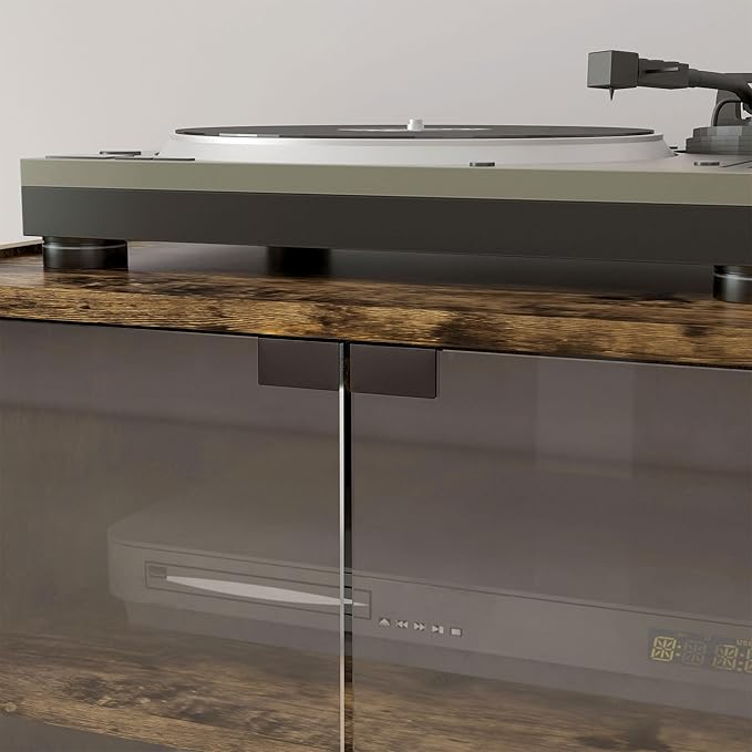 HOMCOM Media Cabinet, 4-Tier Stereo Cabinet - Image 9