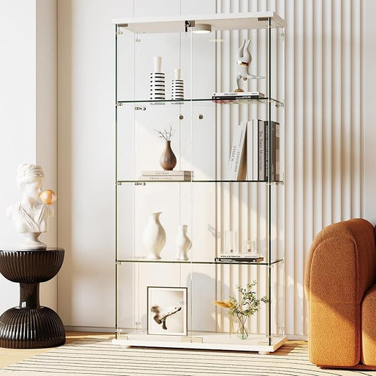 IDEALHOUSE Tempered Glass Display Cabinet by IDEALHOUSE