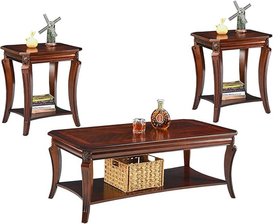 Living Room Tables Set of 3- One Coffee Table and Two End Tables by MODERION-YourHomeSoulMate