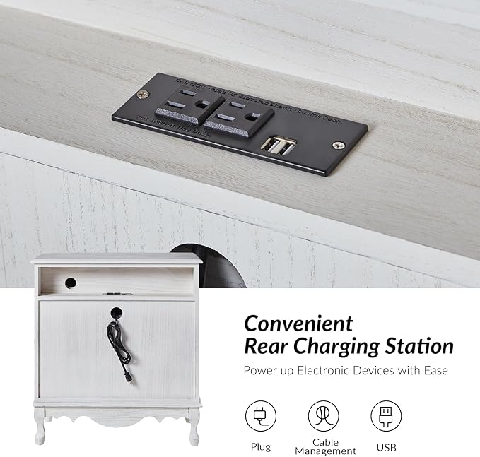 HULALA HOME 3-Drawer Nightstand - Image 3