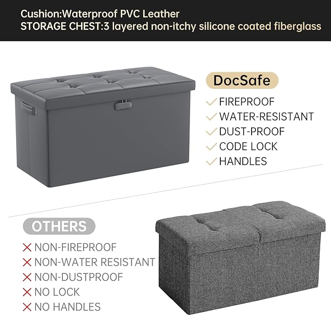 DocSafe Storage Ottoman Bench - Image 5