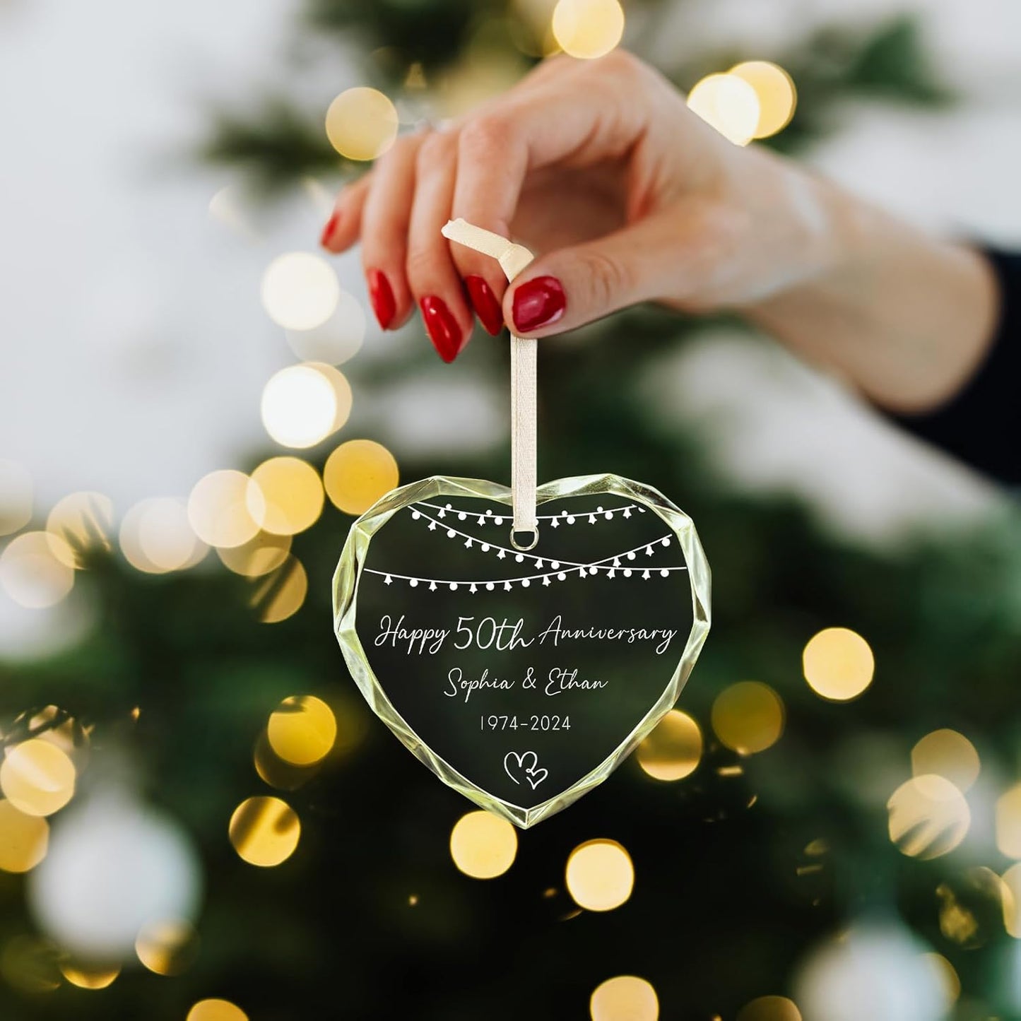 Personalized Christmas Ornaments 2025 for Couples, Wedding for Grandparents, Custom Wedding Keepsake Gift, Mr Mrs Married Husband Wife Xmas Marriage Decorations