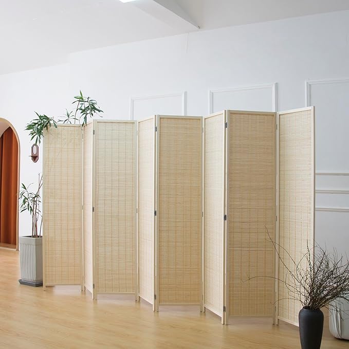 Furnnylane 8 Panel Bamboo Room Divider by Furnnylane