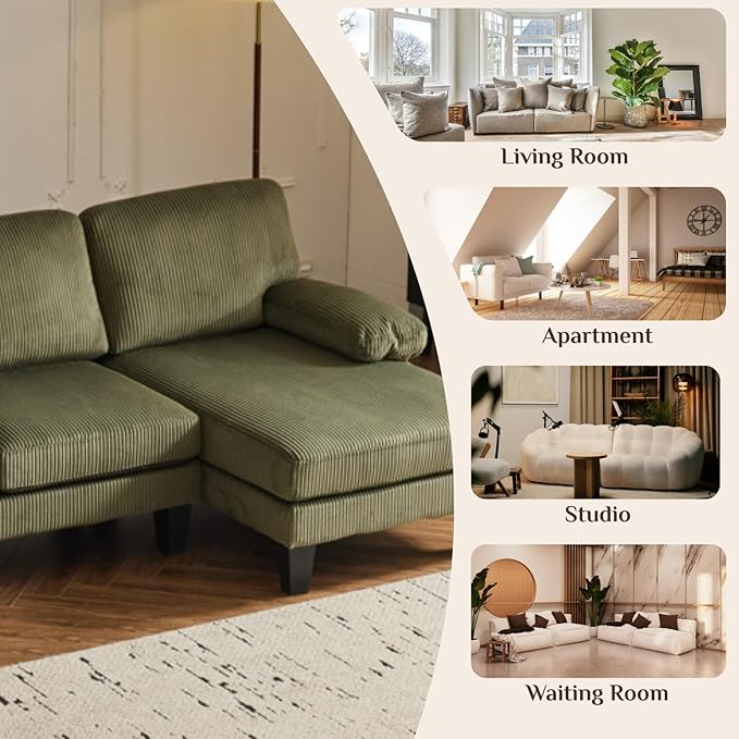 Karl home U-Shape Sectional Sofa Couch 111" Modern 4-Seat Sofa - Image 6