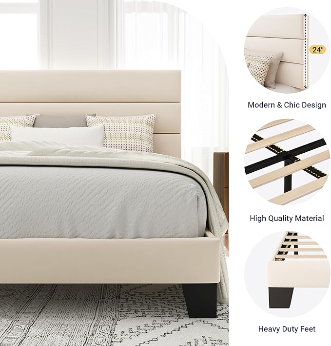 Allewie Queen Size Platform Bed Frame - Image 6