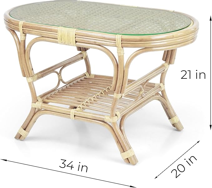 Malibu Lounge Set of 4: 2 Natural Rattan Wicker Chairs, Three-Seater Sofa and - Image 5