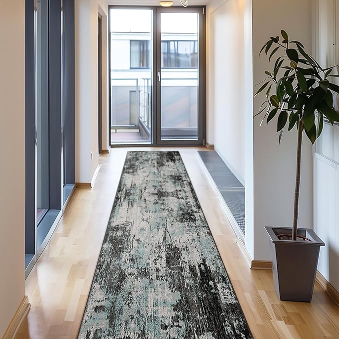 RELEANY Washable Area Rugs 2'x10' Non-Slip Modern Abstract Soft - Image 7