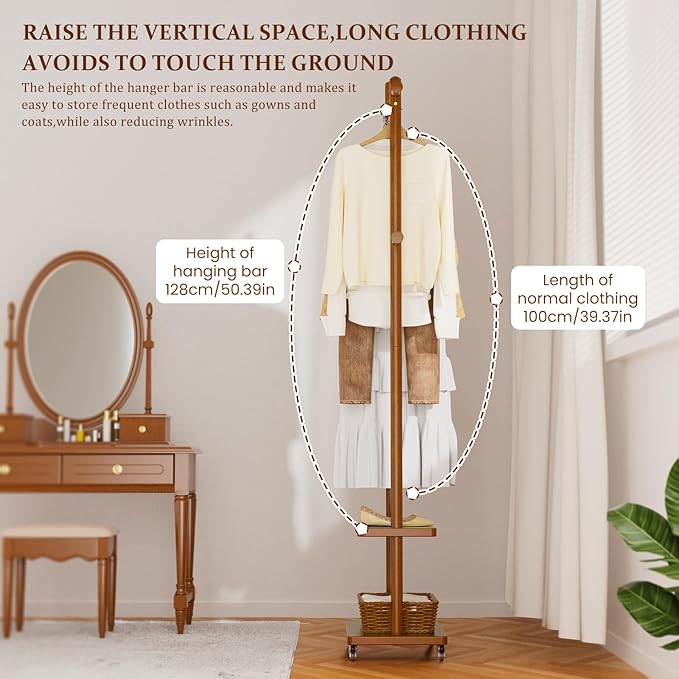 Taitiy Coat Rack Freestanding Clothing Rack - Image 8