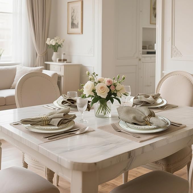 BALCONY & FALCON Cloth Napkins Set of 12 Washable Linen Napkins Absorbent - Image 8