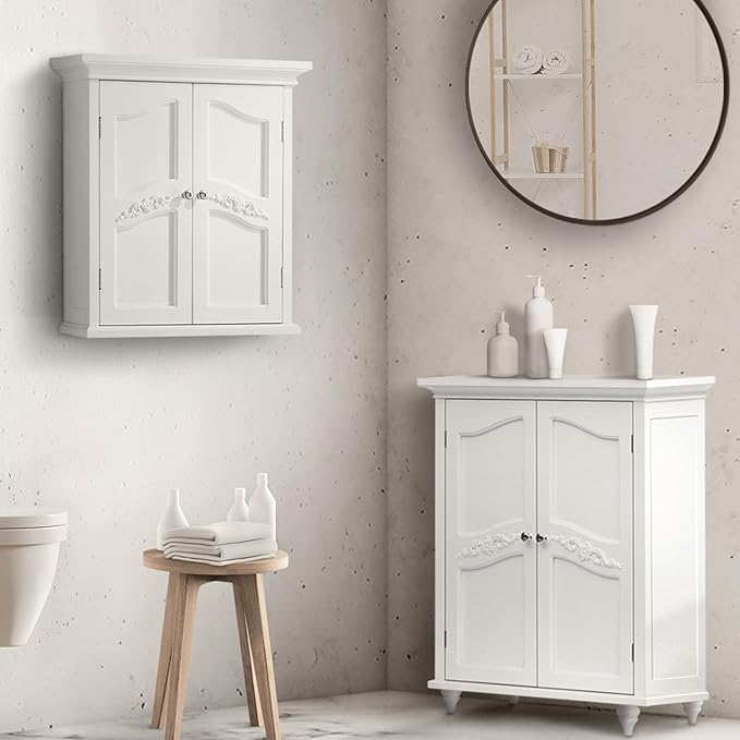 Teamson Home Versailles 22" x 24" Bathroom Wall Cabinet - Image 4