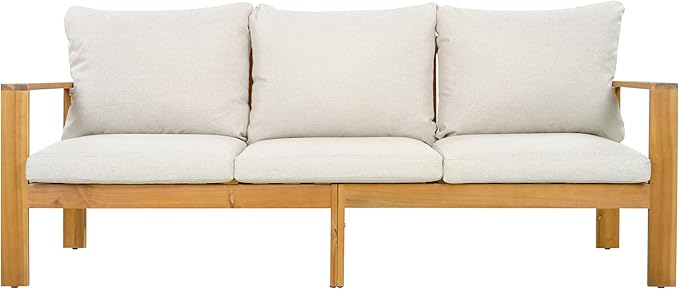 Christopher Knight Home Kayahs 5 Pieces Acacia Wood Furniture Set, Patio - Image 6