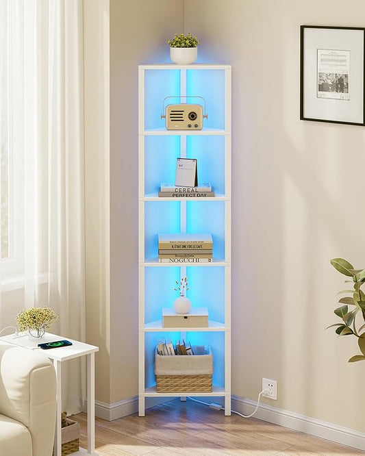 TUTOTAK 6-Tier Corner Bookshelf by ChoosetutotakFurnitureBuildYourCozyHome