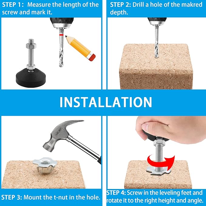Luomorgo 4 Pcs M12 Leveling Feet - Image 5
