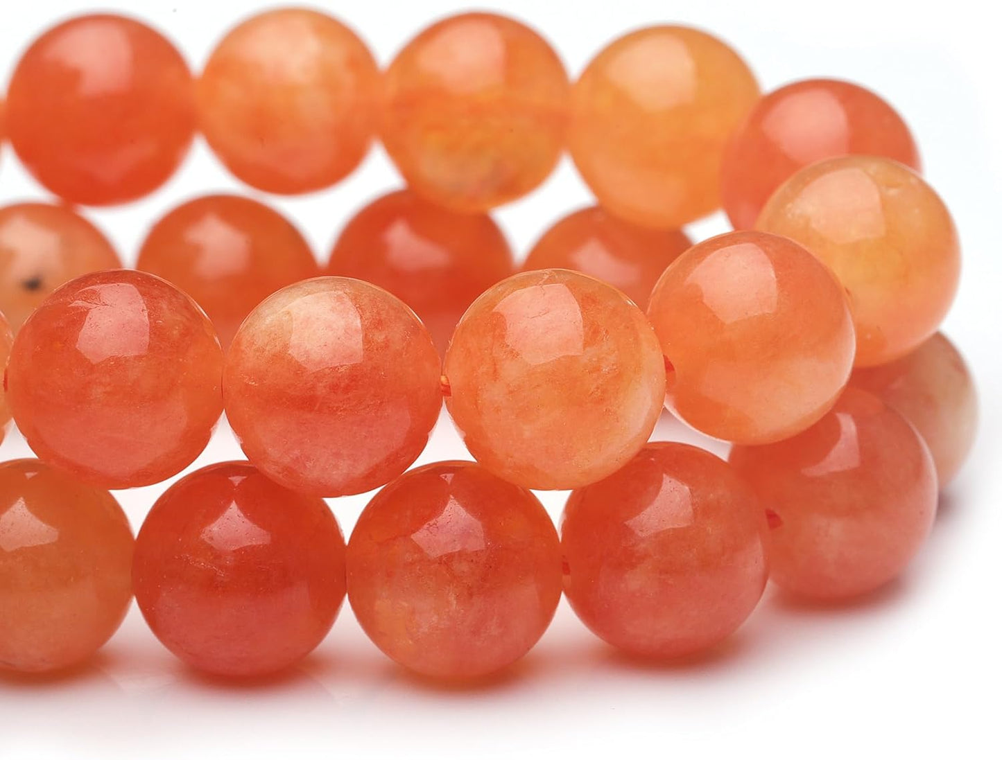 10mm Natural Stone Beads for Jewelry Making,Gold Sunstone Polished Smooth Round Gemstone Beads for Bracelet Necklace 15 Inch