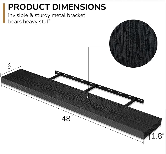 Fun Memories 48 Inch Floating Shelves - Image 3