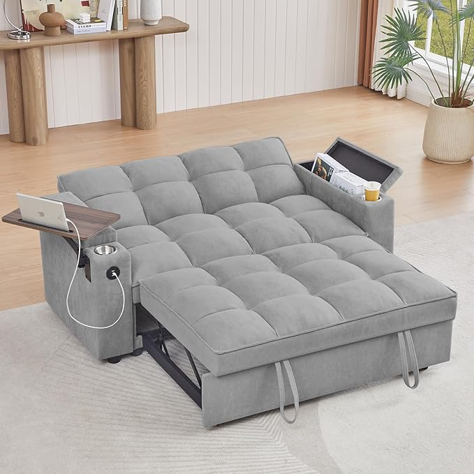 Auvsoce 65'' Convertible Sleeper Sofa Bed by Unknown