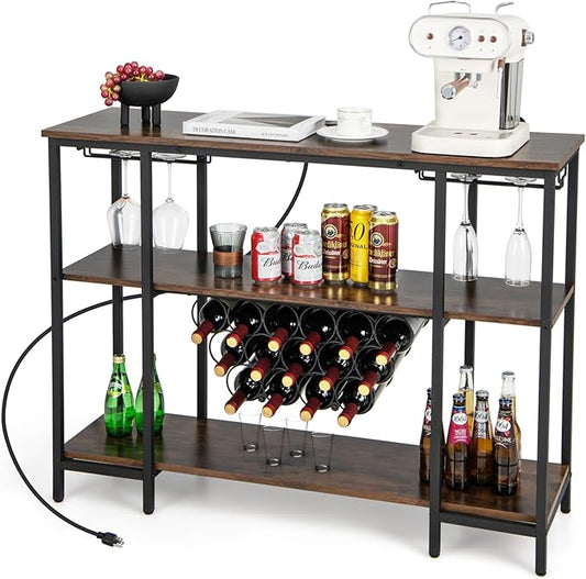 Giantex Wine Rack Freestanding Floor, Bar Cabinet by Giantex