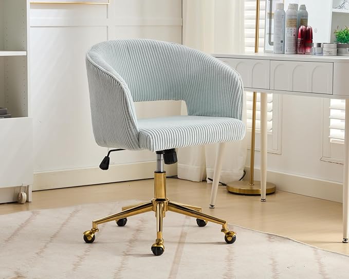 KCC Home Office Chair Swivel Desk Chair Accent Armchair Upholstered Modern - Image 2