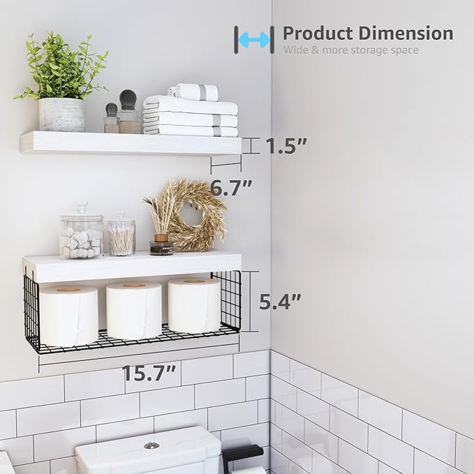 QEEIG Bathroom Shelves Over Toilet - Image 3